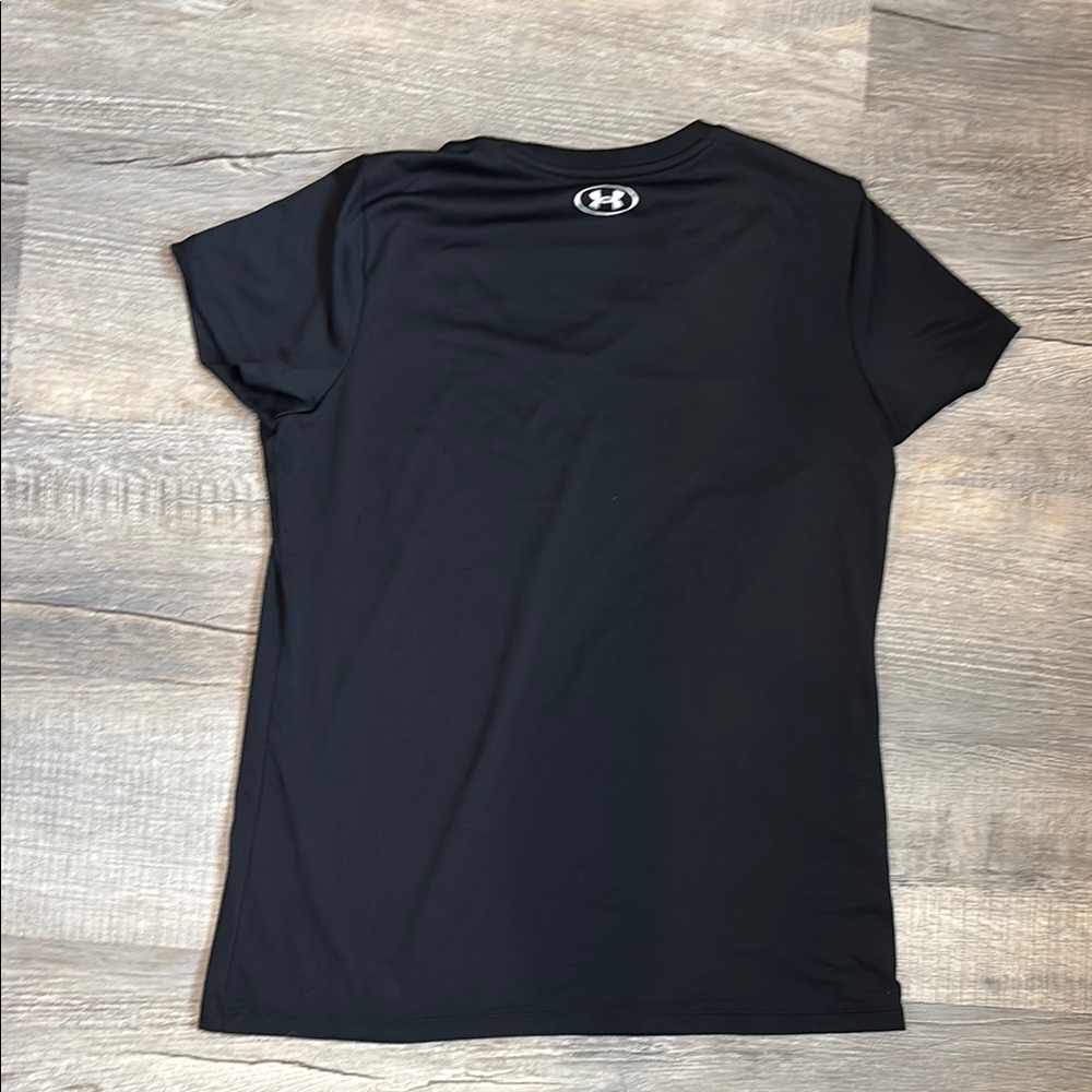 Under Armour Women’s Black Athletic Fitted Short Sleeve Tee Size Medium - Picture 3 of 5